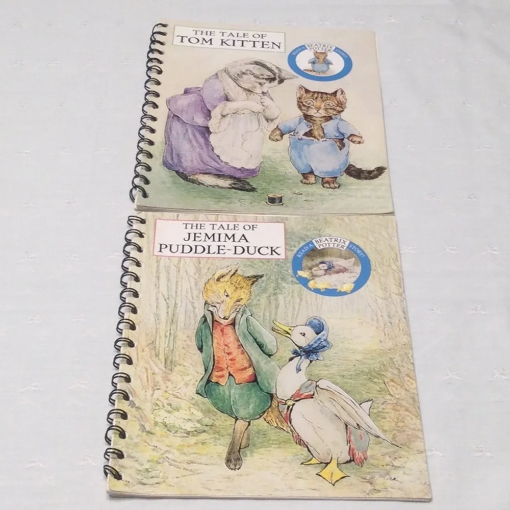 Beatrix Potter Spiral Books The Tale Of Tom Kitten & The Tale Of Puddle-Duck​